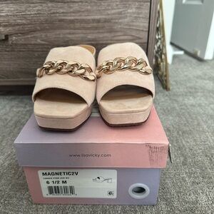 Women's Light Pink Slide Sandals